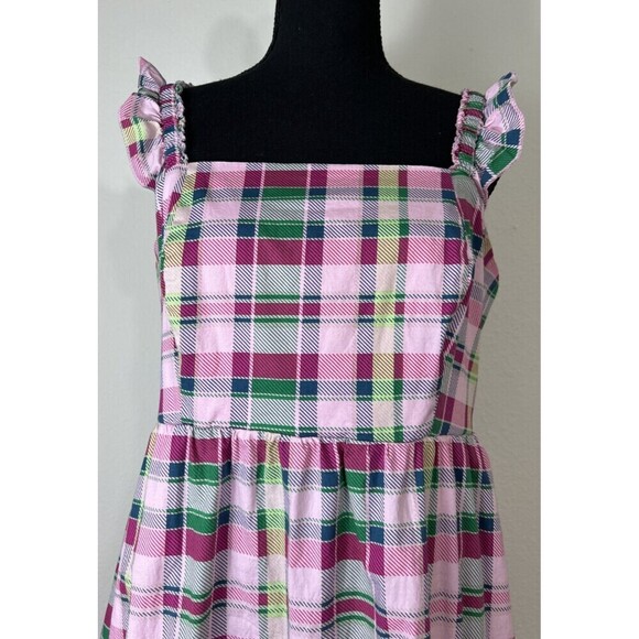TORRID Pink & Green Mini Poplin Tiered Ruffle Strap Dress Size 00 (10) - Picture 7 of 13